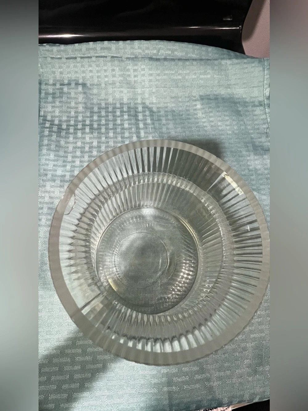 Clear Ribbed Glass Vase - Home Accents